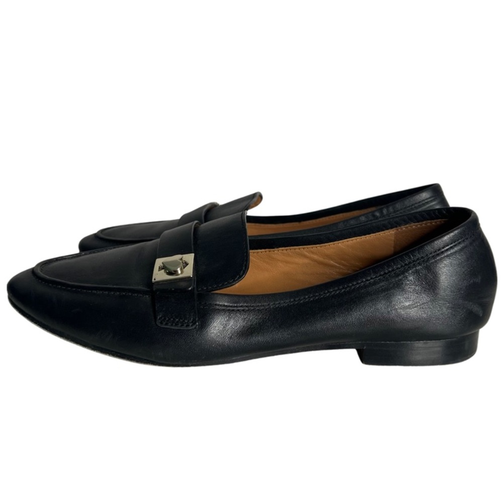 Kate Spade ♠️ Catroux Women’s Black Leather Slip On Loafers Flats Shoes Size 8B - Picture 1 of 11